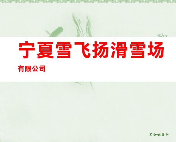 宁夏雪飞扬滑雪场有限公司