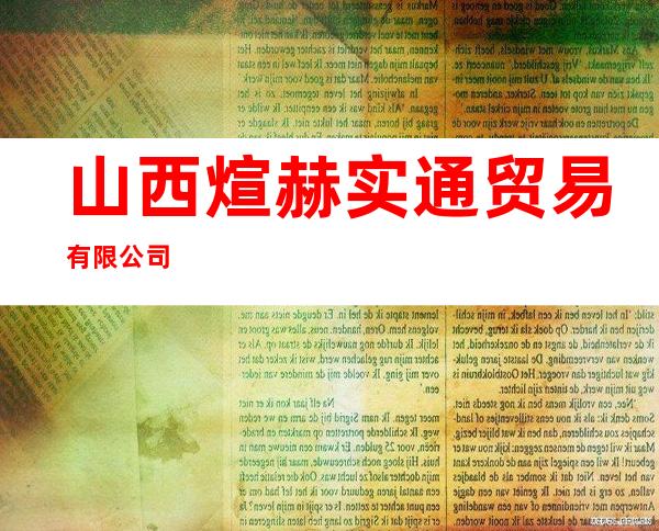 山西煊赫实通贸易有限公司